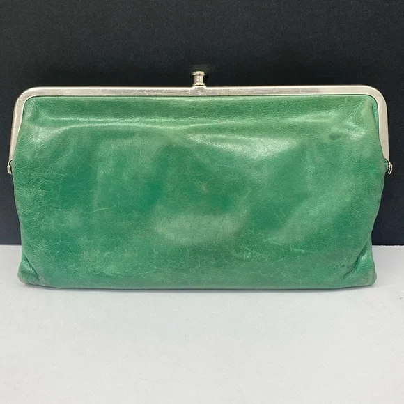 HOBO Lauren Green Bifold Leather Wallet - Picture 6 of 17